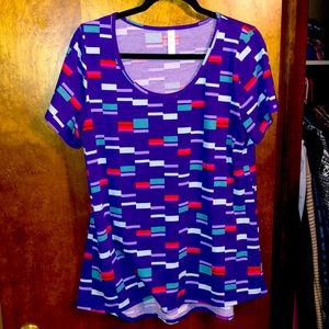 Purple LuLaRoe Short Sleeve Shirt